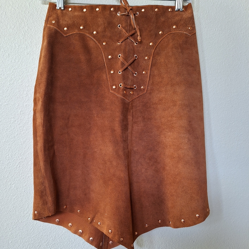 Maxima Wilsons Leather Western Skirt. 100% Leather. Womens size 2